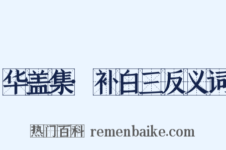华盖集·补白三反义词是什么意思的图片